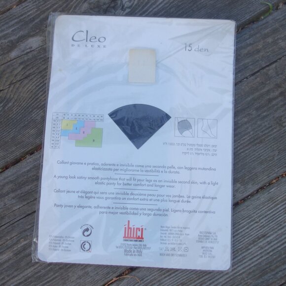 ibici calze Cleo Deluxe 15 den Size 2 Made in Italy Panty Hose *New in Package* - Picture 5 of 12